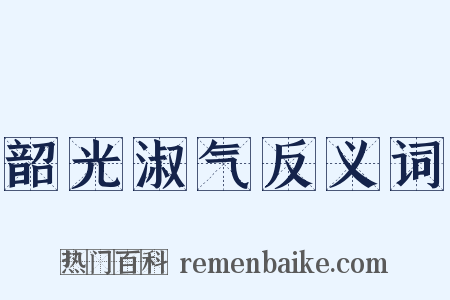 韶光淑气反义词是什么意思的图片